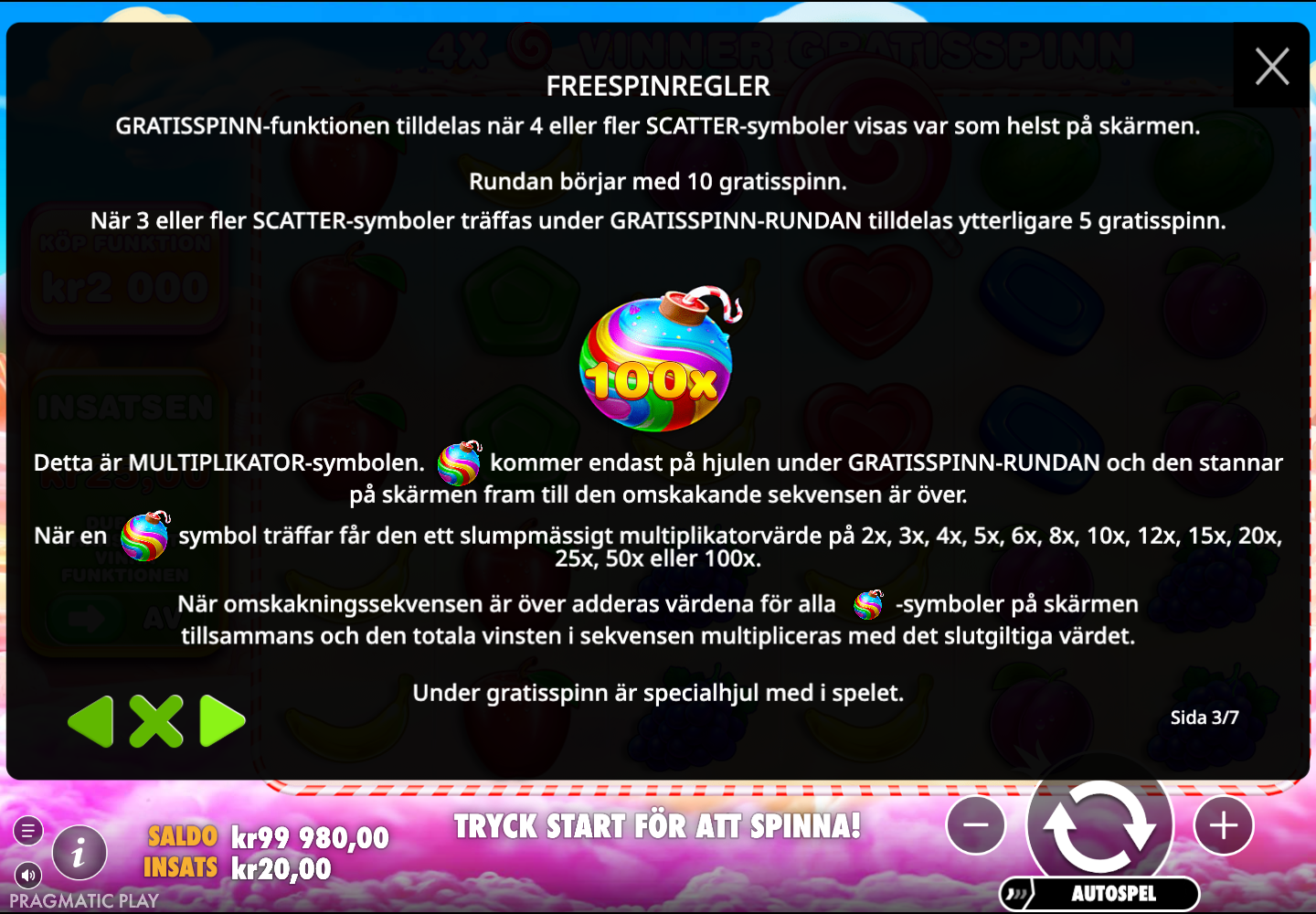 Gratisrundor och multiplikatorer